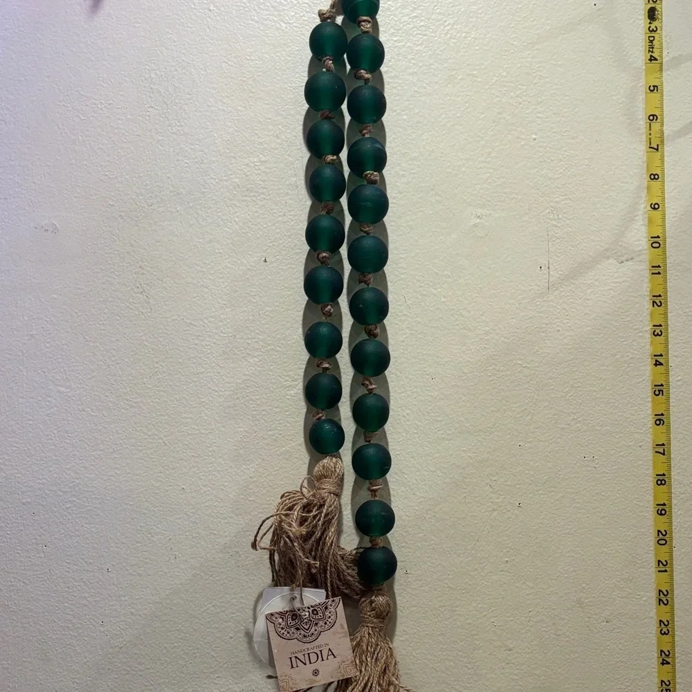 GlassGreen Beaded Decorative Garland